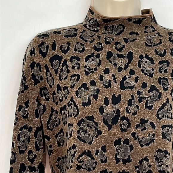 Baja East Animal Print Cropped Sweater size 2 EUC - Picture 5 of 16